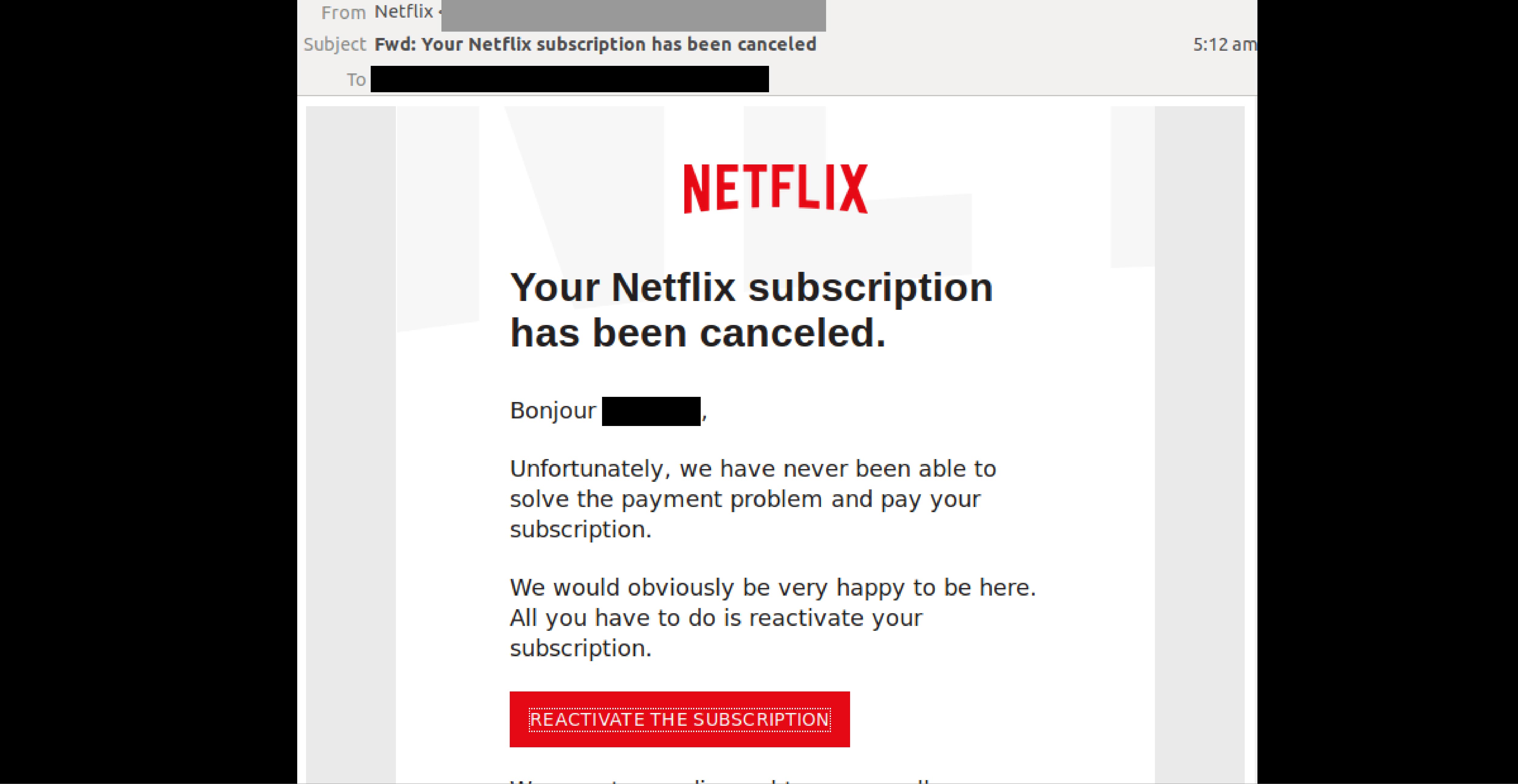 Netflix Email